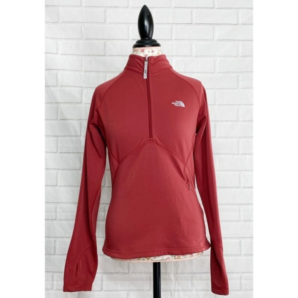 THE NORTH FACE Flight Series 1/2 zip Pullover jacket M S Maroon Red TOP